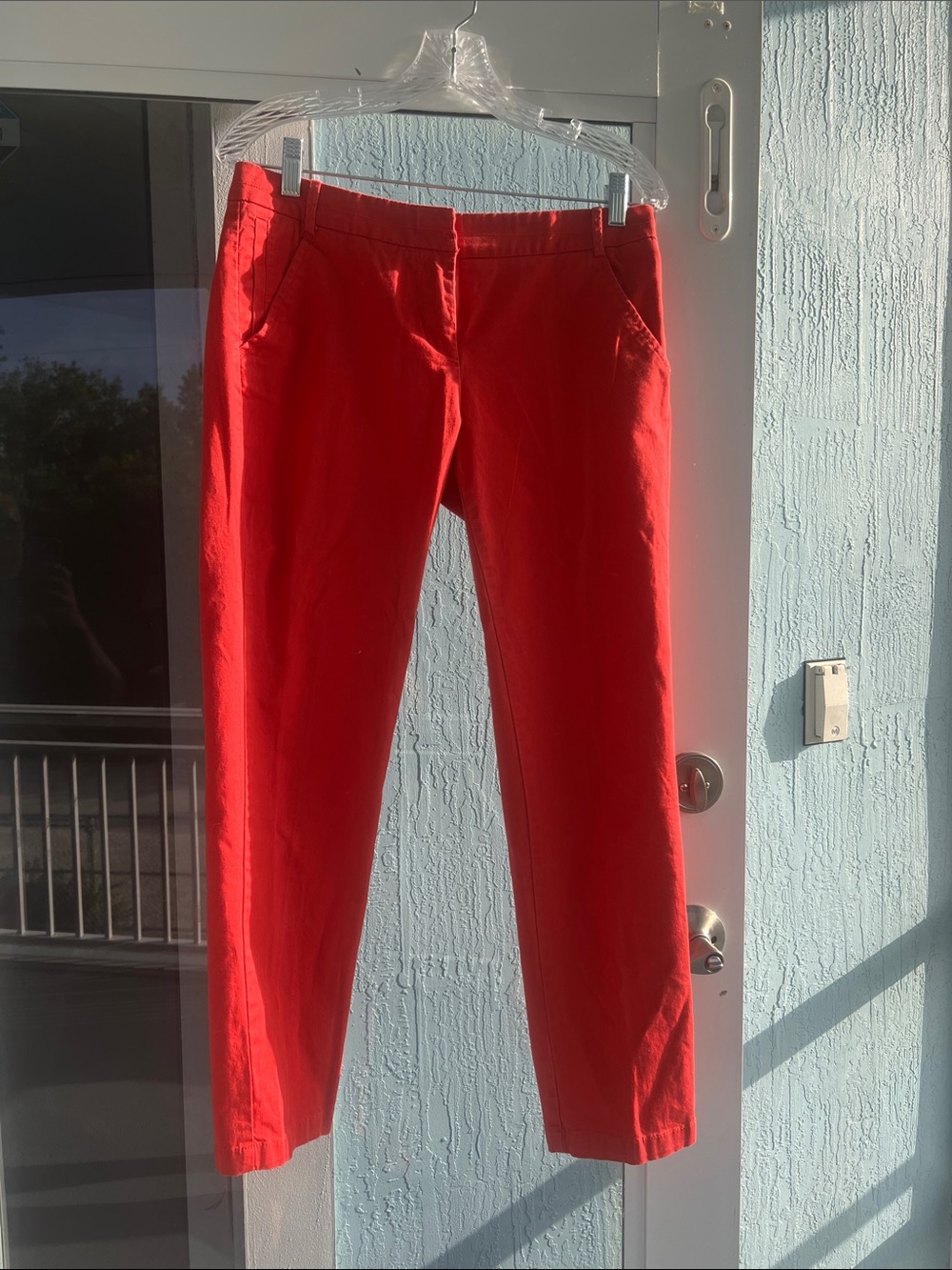 New York & Company Bright Red Ankle Jeans